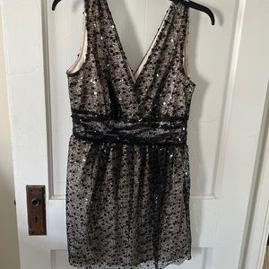 Black and tan sequence dress size M